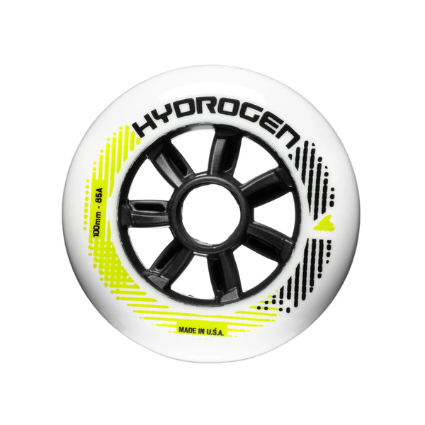 Rollerblade Hydrogen Inline Skate Wheels 100mm/85a 8 Pack - Hydrogen 100