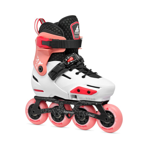 Rollerblade Apex G Adjustable Inline Skates - PLATINUM/CORAL