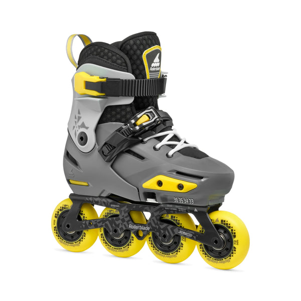 Rollerblade Apex B Adjustable Inline Skates - CHARCOAL/YELLOW