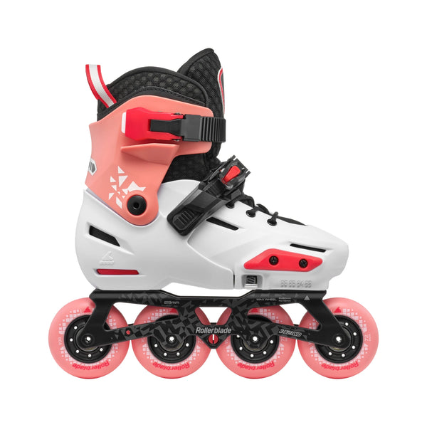 Rollerblade Apex G Adjustable Inline Skates - PLATINUM/CORAL