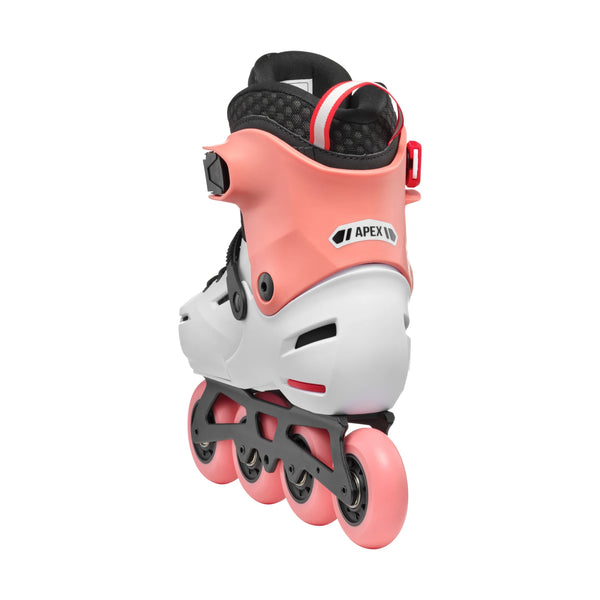 Rollerblade Apex G Adjustable Inline Skates - PLATINUM/CORAL