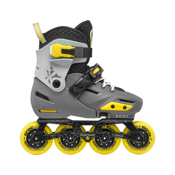 Rollerblade Apex B Adjustable Inline Skates - CHARCOAL/YELLOW
