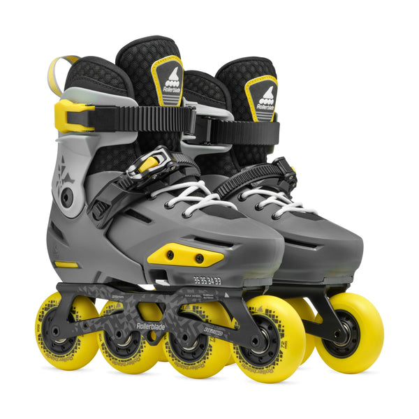 Rollerblade Apex B Adjustable Inline Skates - CHARCOAL/YELLOW