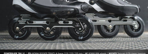 Powerslide Katana Trinity Frames 3x90 - 215mm Rockered - Sale