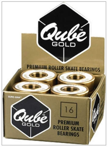 Qube - Sure Grip Qube Gold Bearing 16 Pack - 7mm - Super Sale