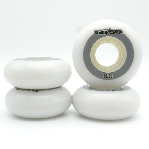 50/50 - 58mm 90a Wheels (White) - Set of 4