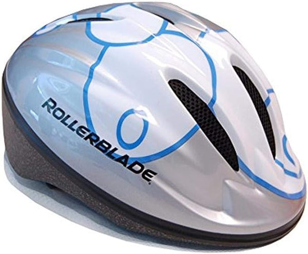 Rollerblade Junior RB5 Skate Helmet, Adjustable Size, White/Blue - Sale