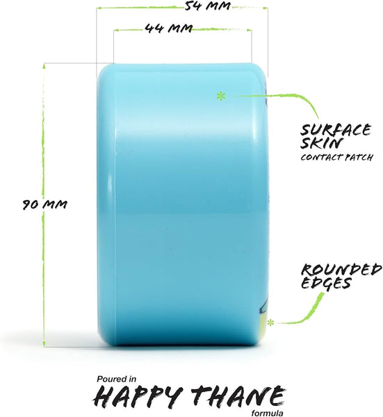 Orangatang Wheels Bee's Knees 90mm Blue 77a - 4 Pack