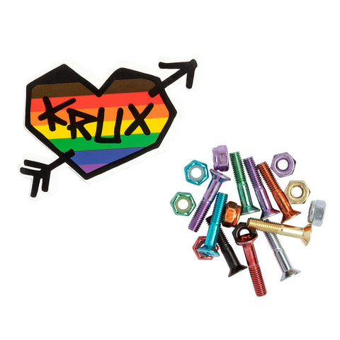Krux 1" Phillips Rainbow Krome Hardware
