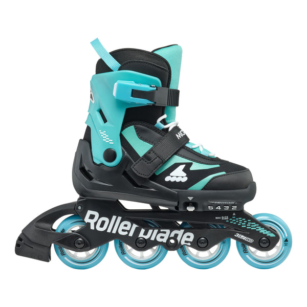 Rollerblade Microblade - BLACK/LIGHT BLUE - Adjustable Junior Skates