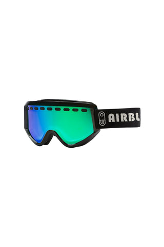 Airblaster Air Goggle Chrome Lens (Higher end Goggles) - Black Translucent - Green Air Radium
