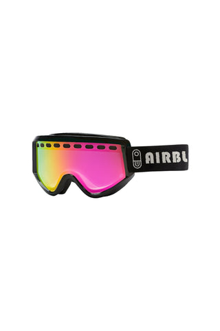 Airblaster Air Goggle Chrome Lens (Higher end Goggles) - Black Translucent - Red Air Radium