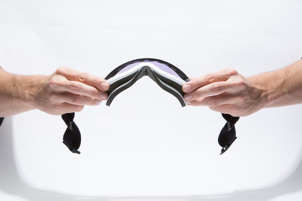 Airblaster Air Goggle Chrome Lens (Higher end Goggles) - Black Translucent - Red Air Radium