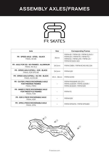 FR - FREERIDE COMBO FRAMES: 100/84/84/100 or 110/110/110