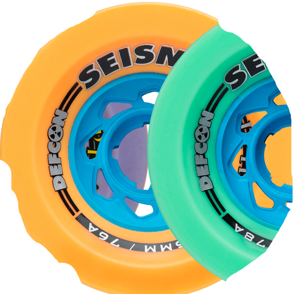 Seismic 80.5mm ALPHA Wheels - Mango Defcon