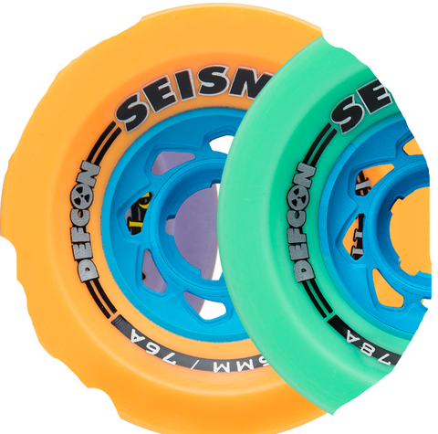 Seismic 80.5mm ALPHA Wheels - Mango Defcon