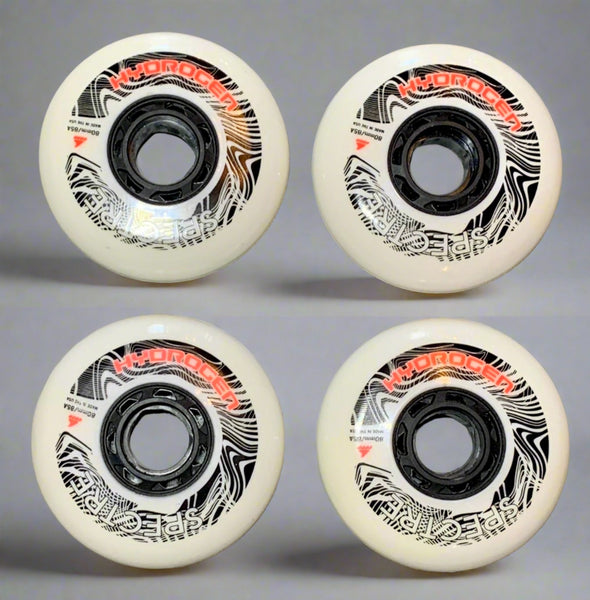 Rollerblade Hydrogen Spectre Wheels - White - 80mm/85A 4-pack Hydrogen 80 - Sale