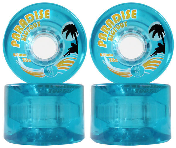 Bigfoot Longboard Wheels - 65mm Islanders Blue - Set of 4 - Sale