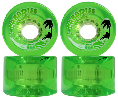 Bigfoot Longboard Wheels - 65mm Islanders Green - Set of 4 - Sale