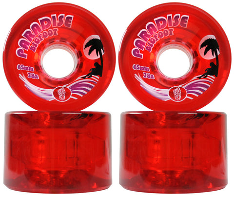 Bigfoot Longboard Wheels - 65mm Islanders Red - Set of 4 - Sale