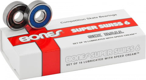 Bones® Super Swiss 6 Roller Skate bearings 8mm (16 pack)