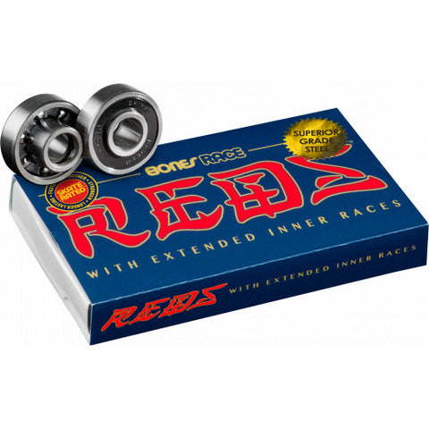 BONES® RACE REDS® SKATEBOARD BEARINGS 8 PACK - Race Reds