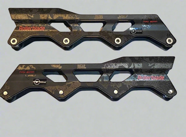 ROLLERBLADE 243 OR 255 4X80MM FLAT FRAME - BLACK CAMO AND RED - LTD COLORWAY - SALE