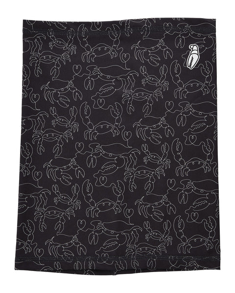 Crab Grab CLASSIC NECK TUBE - Face Mask - Crab Doodle Black