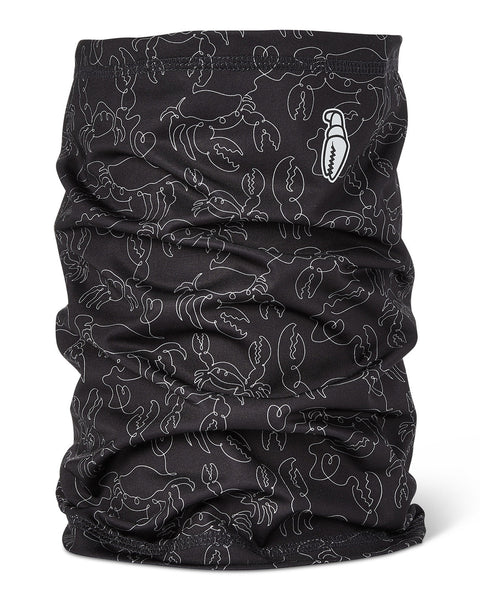 Crab Grab CLASSIC NECK TUBE - Face Mask - Crab Doodle Black