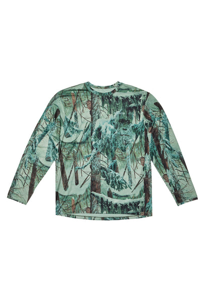 Airblaster Everday LS Tee - Thermal Layering - Green Yetiflage - Size L Only