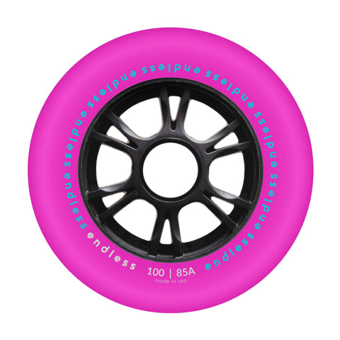 Endless Wheels - 100 mm - 4 Pack - Neon Pink