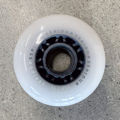 Endless Wheels Inline Skate Wheels - 76 mm Cloud White - 6 PACK