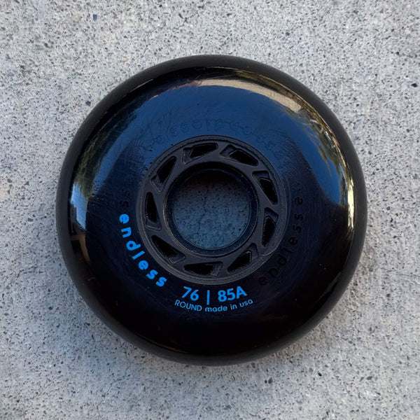 Endless Blading - Endless Round Wheels - 76 mm - Black 4 Pack