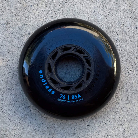Endless Blading - Endless Round Wheels - 76 mm - Black 4 Pack