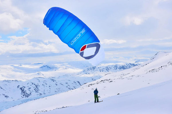 Ozone Explore V2 + compressor bag 8.0 sq m - Complete Kit with Contact Snow Bar V5 and Appropriate Lines - Lime/White - Sale