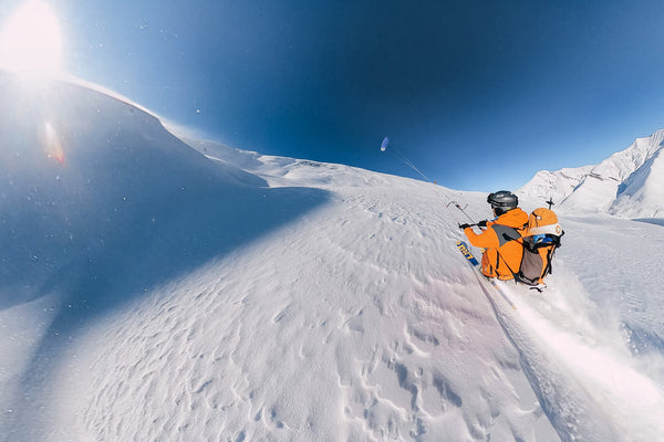 Ozone Explore V2 + compressor bag 8.0 sq m - Complete Kit with Contact Snow Bar V5 and Appropriate Lines - Lime/White - Sale