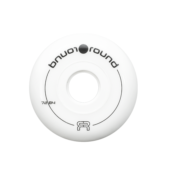 FR - ROUND WHEELS - 72mm/84A - WHITE x1 - Single Wheel