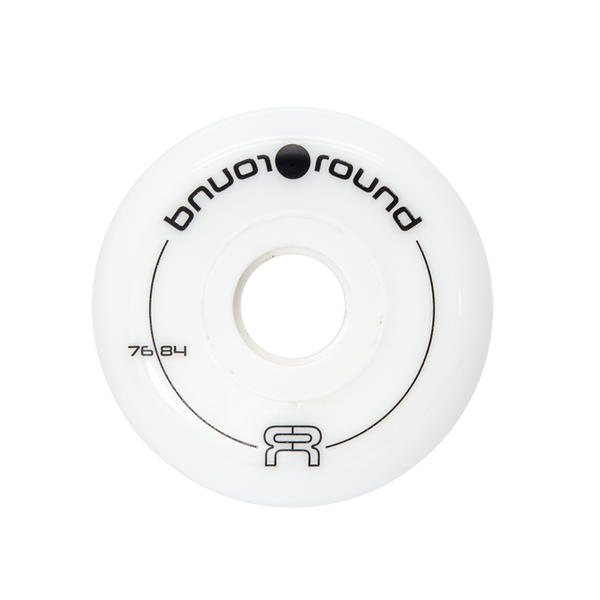 FR - ROUND WHEELS - 76mm/84A - WHITE x1 - Single Wheel