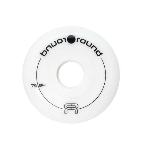 FR - ROUND WHEELS - 76mm/84A - WHITE x1 - Single Wheel