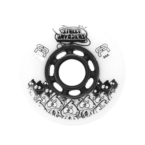 FR - STREET INVADERS WHEELS ROUND PROFILE 84mm White - 4 Pack