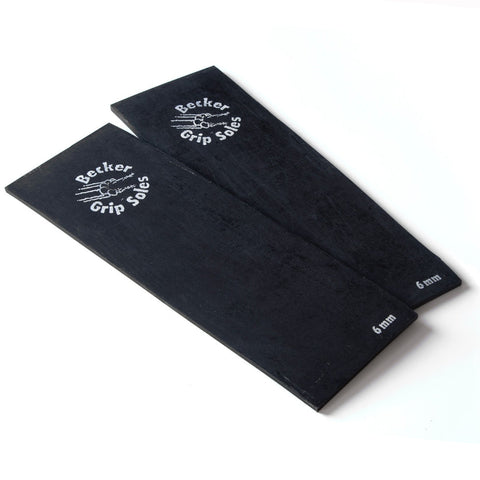 Becker Grip Soles - Braking Soles Set Longboard, Streetluge, Buttboard - 6mm (Set of 2)