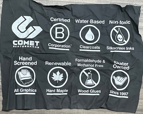 Comet Skateboards - B Corp Black - Banner