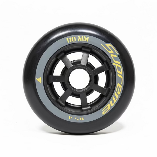 Rollerblade Supreme 110MM 85A - Black Yellow - 6 Pack - Sale