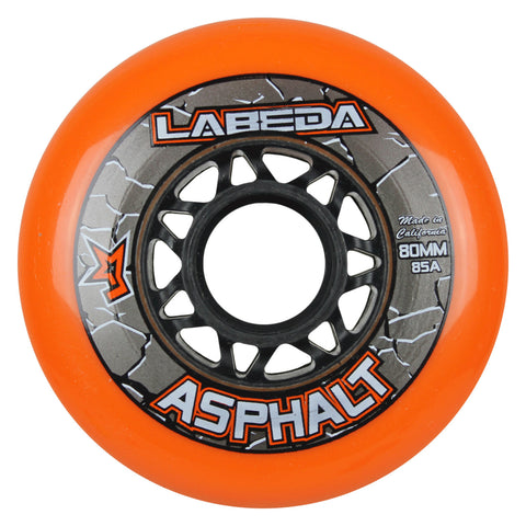 Labeda - Asphalt Gripper 80mm 85A Orange (Single Wheel)
