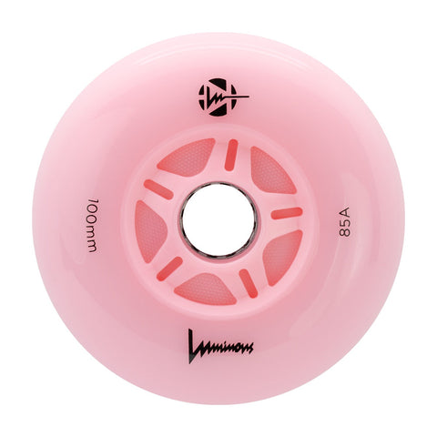 Luminous LED Inline Skate Wheels 100mm/85A - Flamingo - SOLD BY THE SINGLE WHEEL