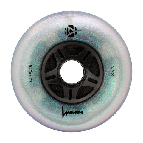 Luminous LED Inline Skate Wheels 100mm/85A - Black Pearl - SOLD BY THE SINGLE WHEEL