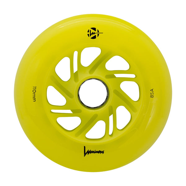 Luminous LED Inline Wheels 110mm/85a - Canary - Sold by the Single Wheel