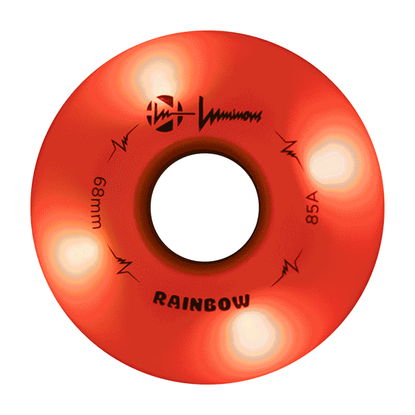 LUMINOUS - LED INLINE WHEELS - 68mm - Rainbow - SOLD BY THE SINGLE WHEEL