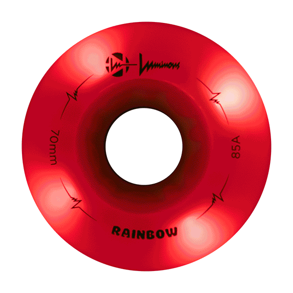 LUMINOUS - LED INLINE WHEELS - 70mm - Rainbow - SOLD BY THE SINGLE WHEEL
