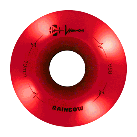 LUMINOUS - LED INLINE WHEELS - 70mm - Rainbow - SOLD BY THE SINGLE WHEEL